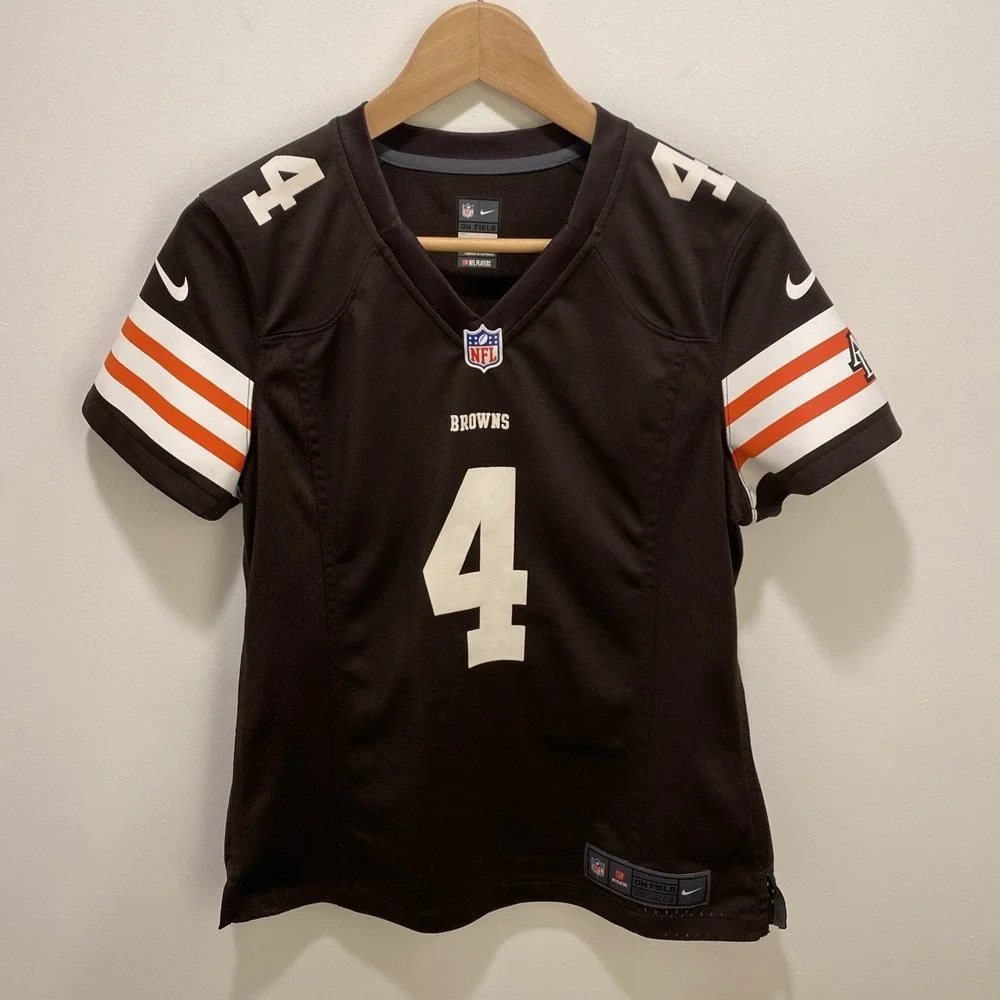 Cleveland Browns #4 Deshaun Watson Nike On Field Jersey Womens Medium Football